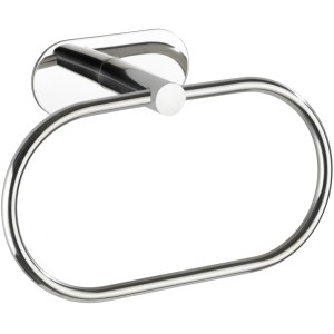 Wenko Handtuchring Orea Shine aus Edelstahl, glänzend, zur Wandmontage ohne Bohren.