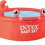 Intex Easy Set Pool Happy Crab, Ø 183 cm, roter Quick-Up Pool mit Krabbendesign.