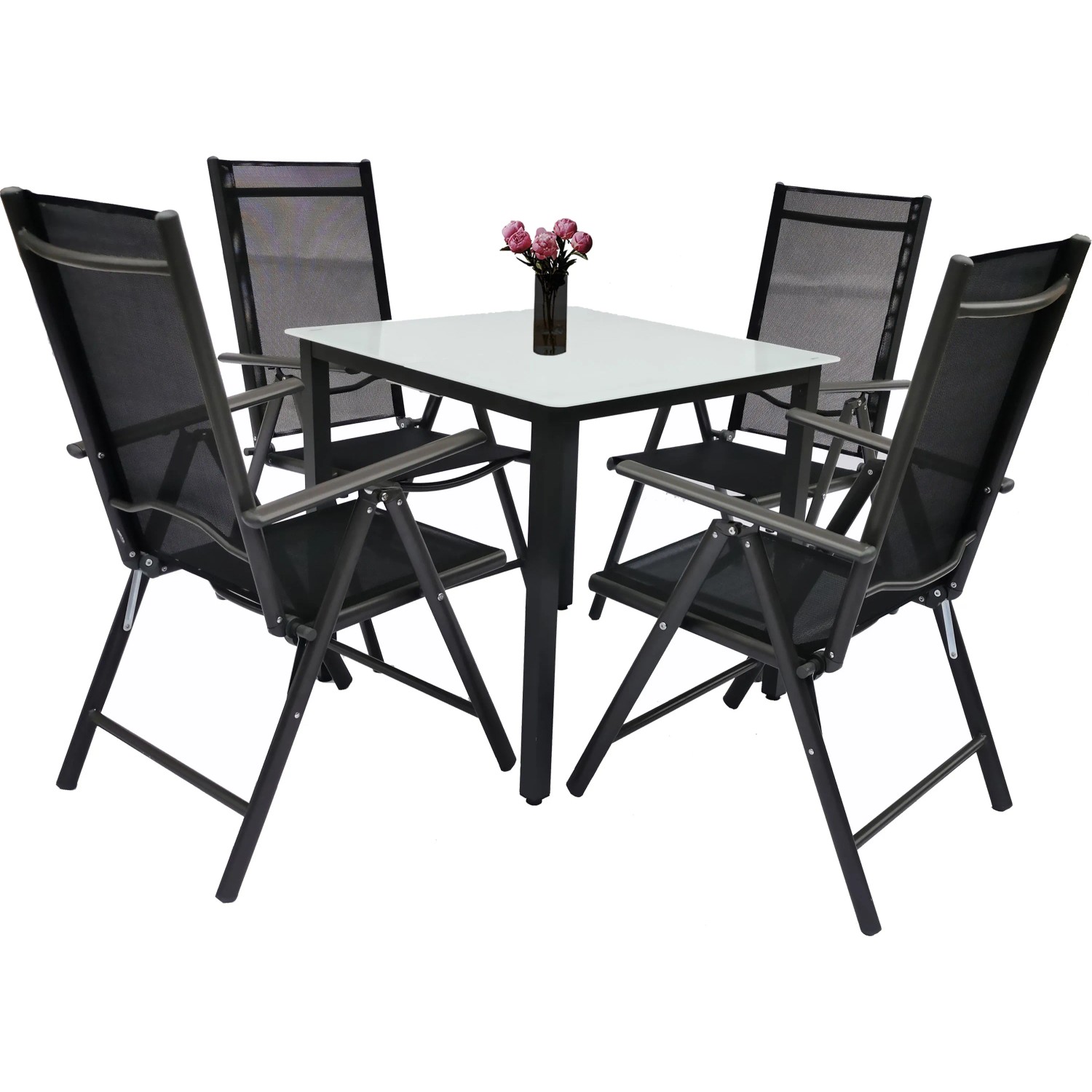 VCM Gartenmöbel-Set Miami Anthrazit
