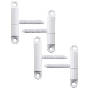 4 weiße SOTECH Türbänder, Einbohrband mit Zapfen M8x50mm. Robuste Stahlbeschläge für Türen.
