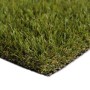 Detailaufnahme: Primaflor Kunstrasen Korsika, grüner Rasenteppich für Balkon, Terrasse & Garten.