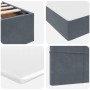 vidaXL Bett mit LED-Lichtleisten Dunkelgrau 200 x 200 cm Samt 3372888_15