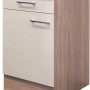 Flex-Well Unterschrank Orlando, 50 cm, Kaschmir Glanz/Sonoma Eiche, mit Schublade und Tür.