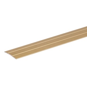 Goldenes Bodenausgleichsprofil aus Aluminium, 1,6 mm stark, 38 mm breit und 900 mm lang.