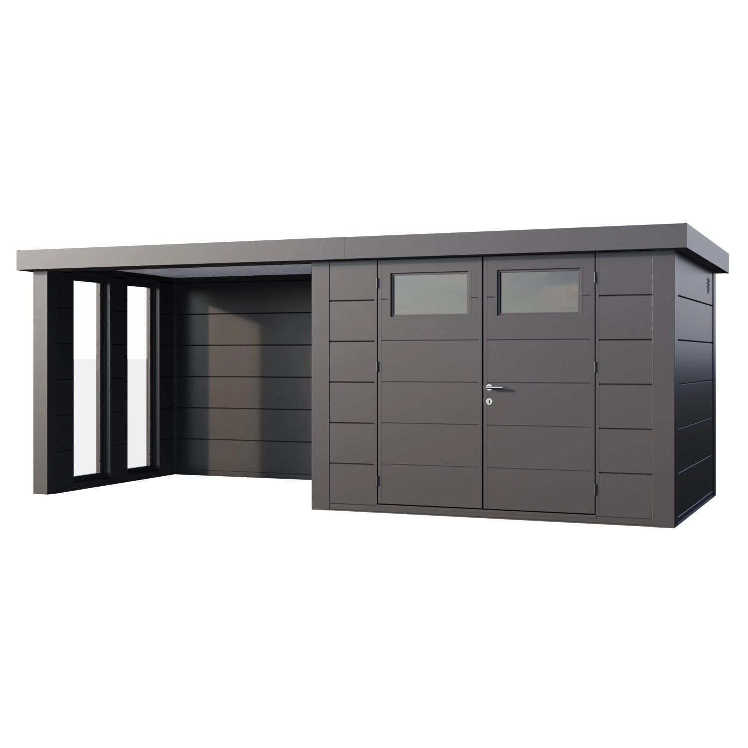 Gerätehaus Classico 3024 mit Lounge S Links m. Fenster 582 cm x 238 cm Anth günstig online kaufen