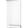 Weißer Glasdeals Badheizkörper LIANO, 160x45 cm, mit Mittelanschluss. Modernes Design mit Handtuchhaltern.