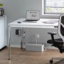 Helle Durable Kabelbox Cavoline Box L unter Schreibtisch im Büro, zur Kabelorganisation.