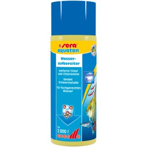 Sera Aquatan Wasseraufbereiter, 500ml Flasche für gesundes Aquariumwasser.