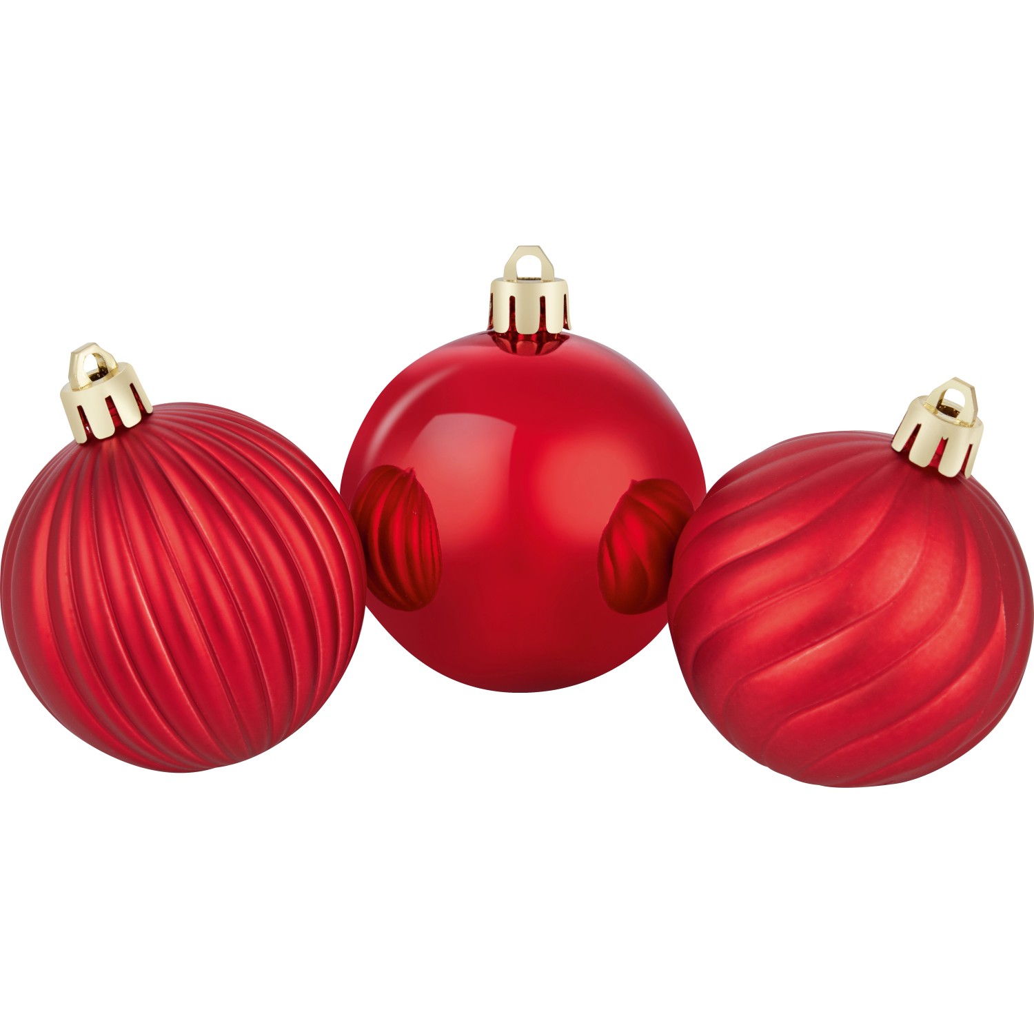 Weihnachtsbaumkugeln Ø 6 cm Kunststoff Rot 40-teilig