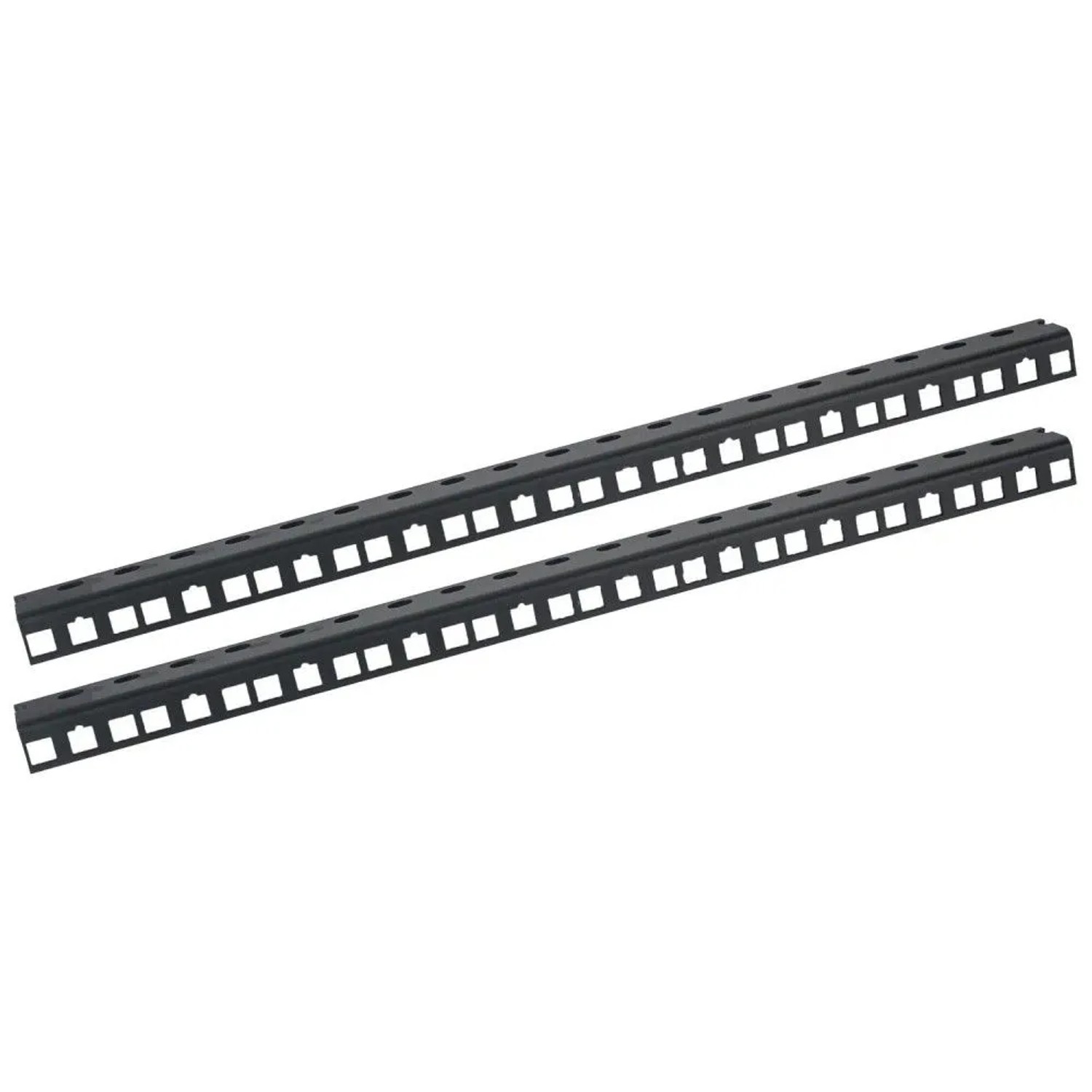 HMF 66810 Rackschiene für Serverschrank 2 Stück 10 Zoll 10 HE Schwarz