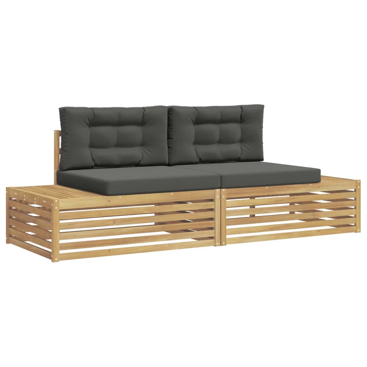 vidaXL Outdoor-Sofagarnitur Weiß 230,5 x 83 x 73 cm Polyester 3391107