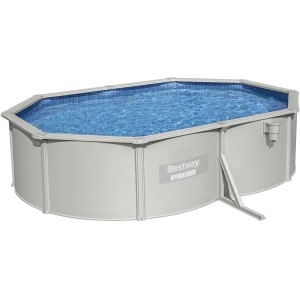 Bestway Hydrium Stahlwandpool Set, 500x360x120cm, grau, mit Sandfilteranlage.