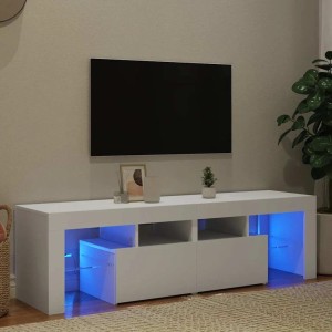 vidaXL TV-Schrank mit LED-Beleuchtung Weiß 140x36,5x40 cm 804364