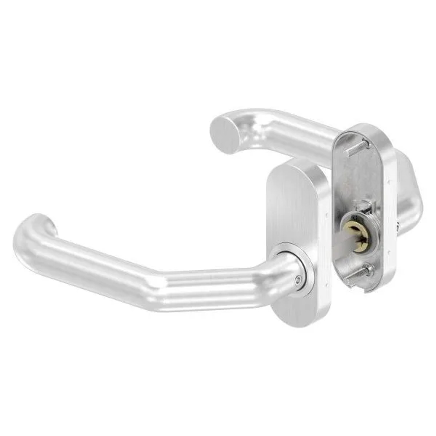 FeNau Türdrücker-Paar V2A Edelstahl 8mm Drückerstift Türstärke 30-60mm