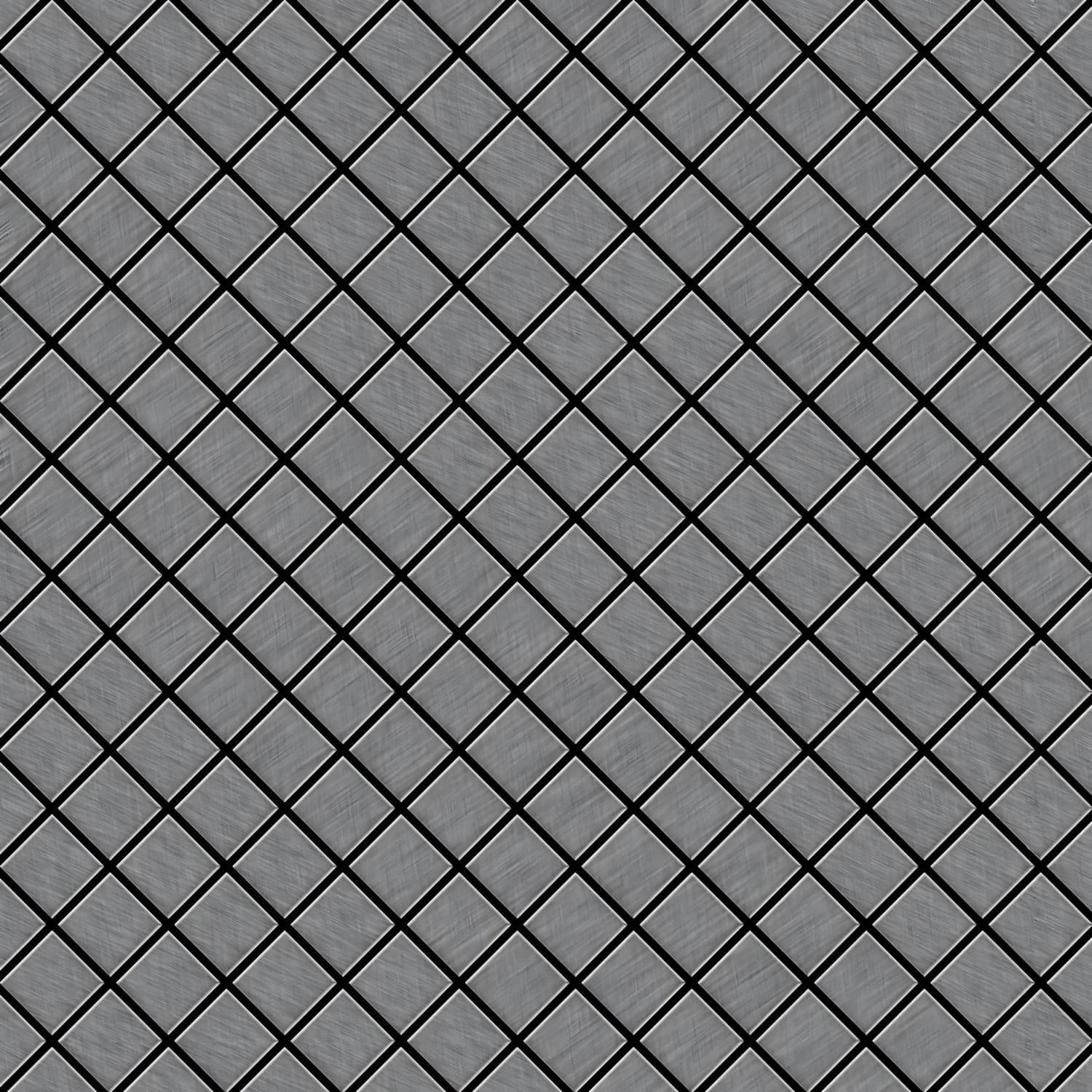ALLOY Mosaik Fliese Massiv Metall Edelstahl Marine Gebürstet Grau Diamond-s günstig online kaufen