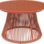 Balkontisch Bandon, Ø 70 cm, Terrakotta, mit Seilbespannung. Moderner Kaffeetisch für Balkon und Terrasse.