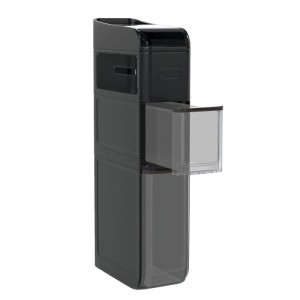 Costway Badrollwagen Nischenschrank Schmal mit Taschentuchbox Schwarz