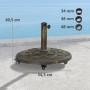 Outsunny Schirmständer Bronze mit Rollen, Ø54,5cm, für Sonnenschirme bis 2,8m Durchmesser.