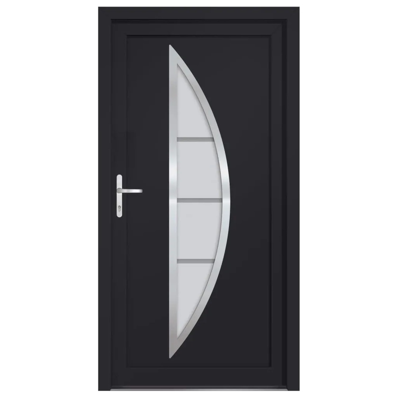 vidaXL Haustür Anthrazit 108x200 cm PVC 3187877 günstig online kaufen