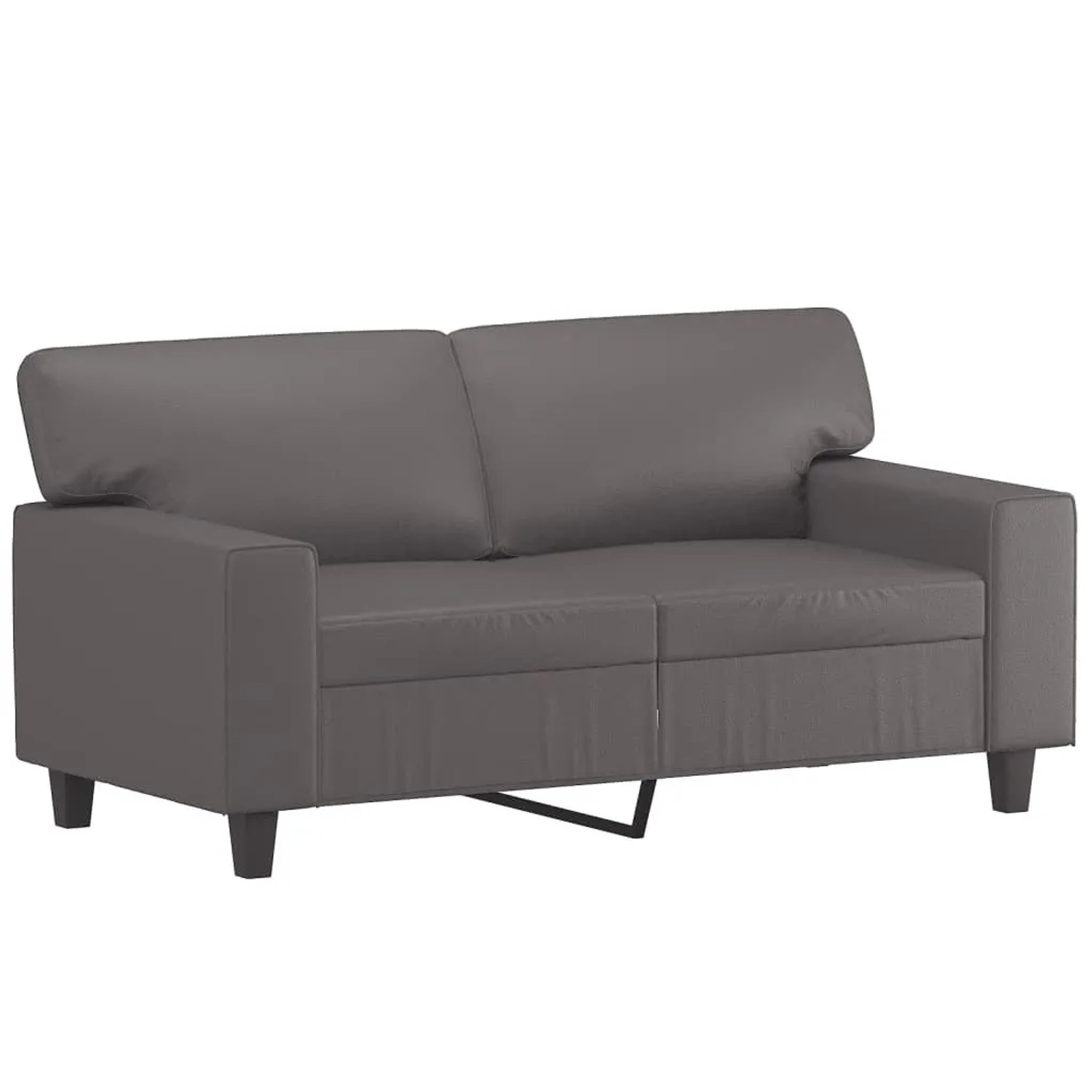 vidaXL 2-Sitzer-Sofa Grau 120 cm Kunstleder 359414