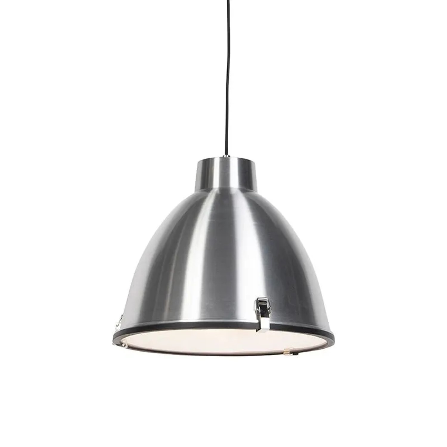 QAZQA Industrielle Hängelampe Aluminium 38 cm Dimmbar Anteros