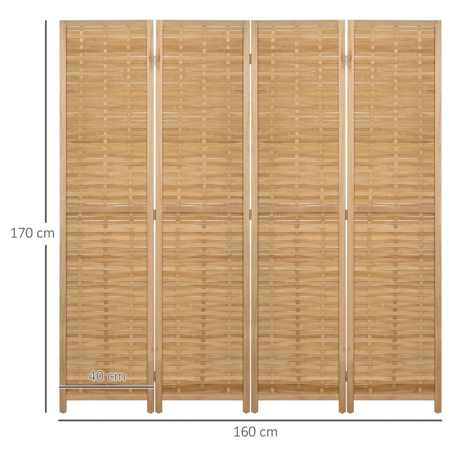 HOMCOM Sichtschutzwand 4-teilig Bambus 160 x 1,8 x 170 cm kaufen bei OBI