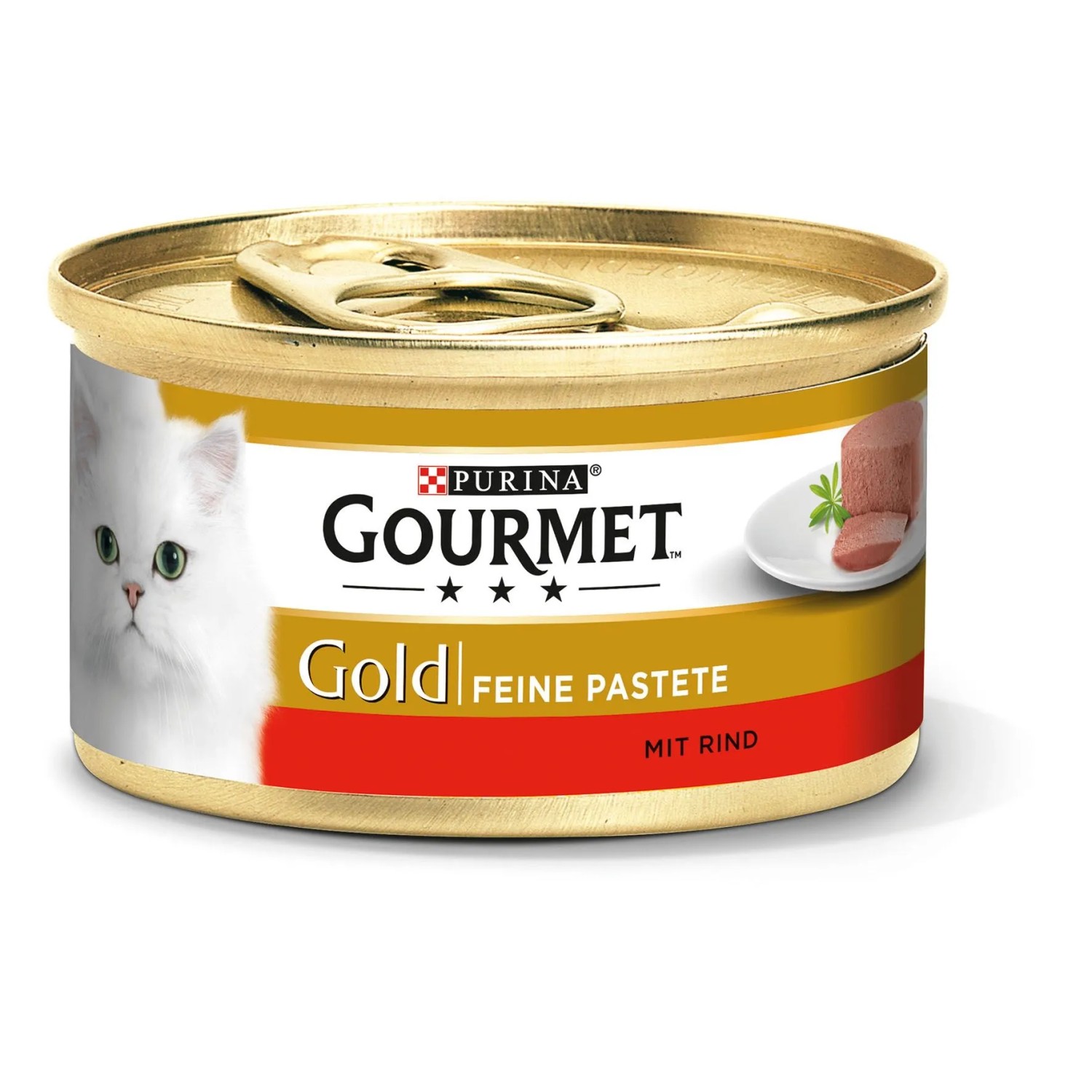 Gourmet Katzen-Spezialfutter Gold Feine Pastete mit Rind 85 g