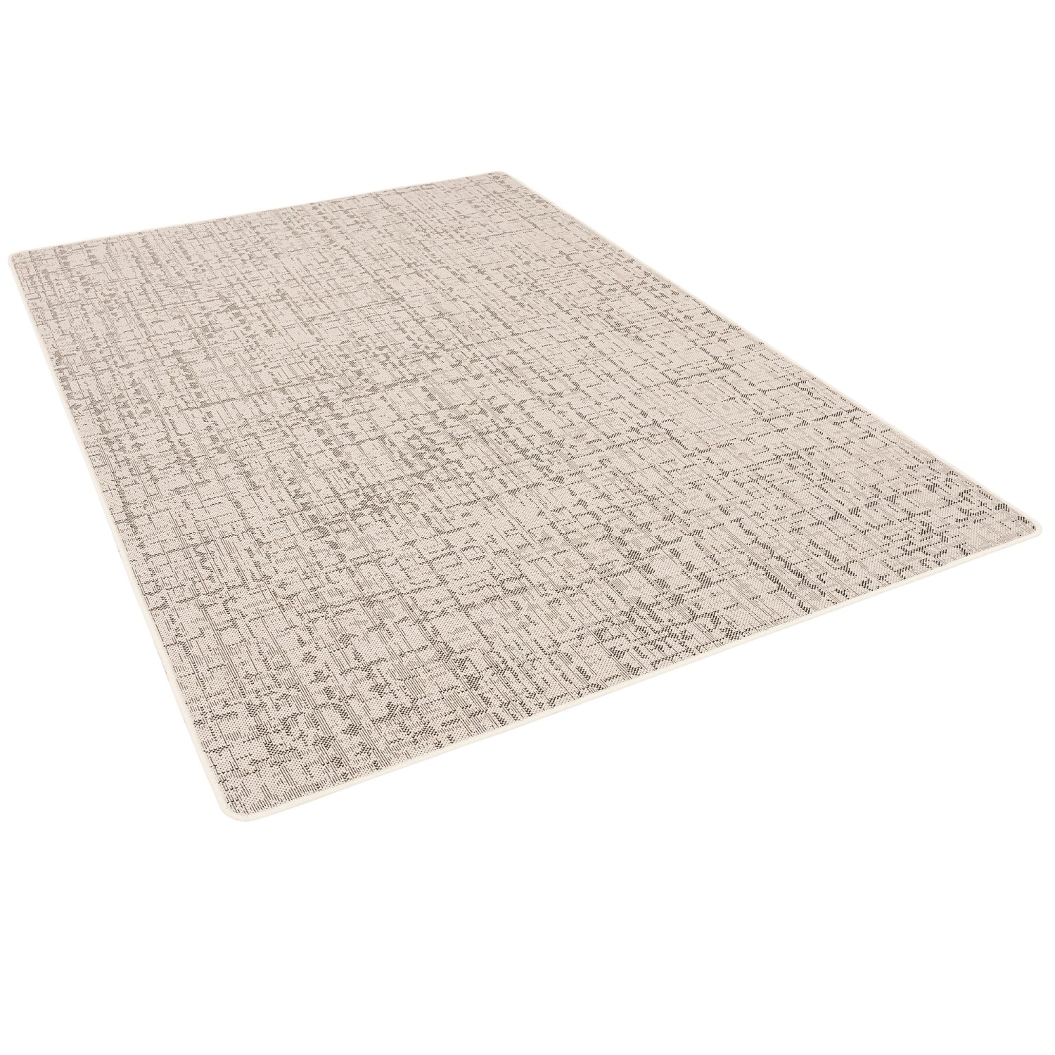 Snapstyle In & Outdoor Teppich Flachgewebe Oslo Creme Schwarz Meliert 140x2 günstig online kaufen
