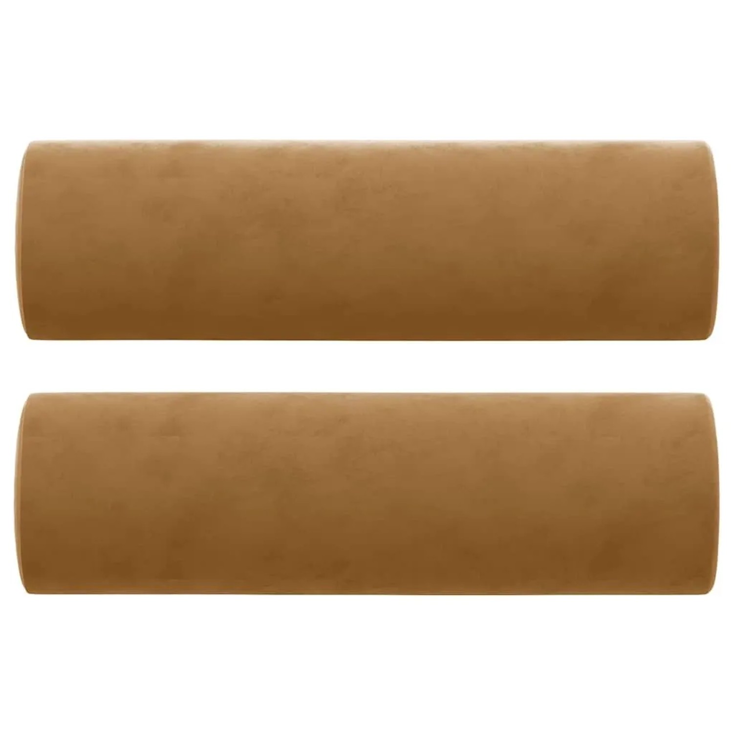 vidaXL Zierkissen 2 Stk Braun Ø15x50 cm Samt 349516