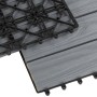 KARAT WPC Terrassenfliesen Classic, grau, 30x30 cm, 11er-Set (1 m²), mit Klicksystem und Holzoptik.