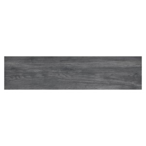 Feinsteinzeug Bodenfliese Oak Grau, 90x22,5 cm, in Holzoptik für Innenräume.