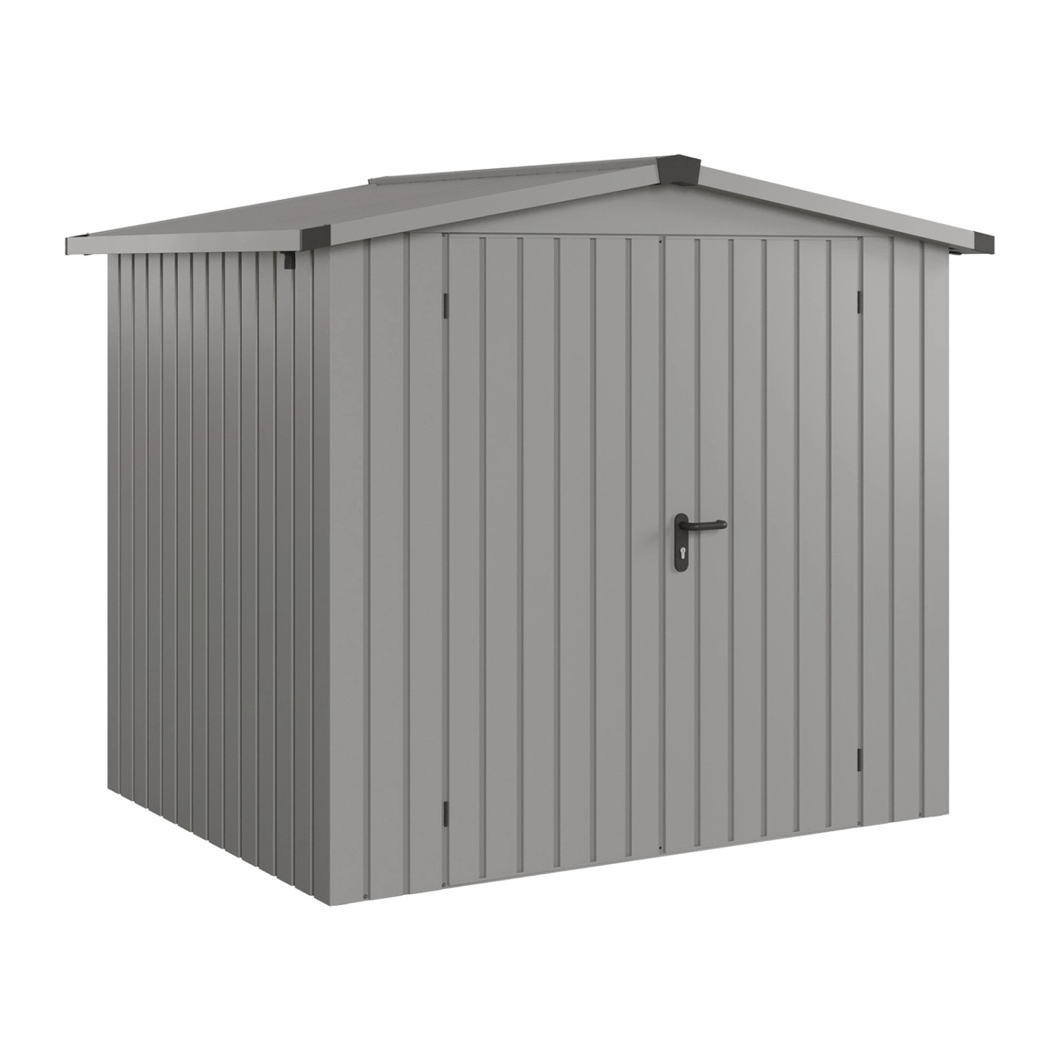 Hörmann EcoStar Gerätehaus Euroline Satteldach 2-flg 237 x 181 cm Graualumi günstig online kaufen