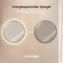 Emke Badspiegel, rund, 70 cm, dunkelgrün, mit LED-Beleuchtung und Antibeschlag-Funktion. Zeigt Energiesparfunktion.