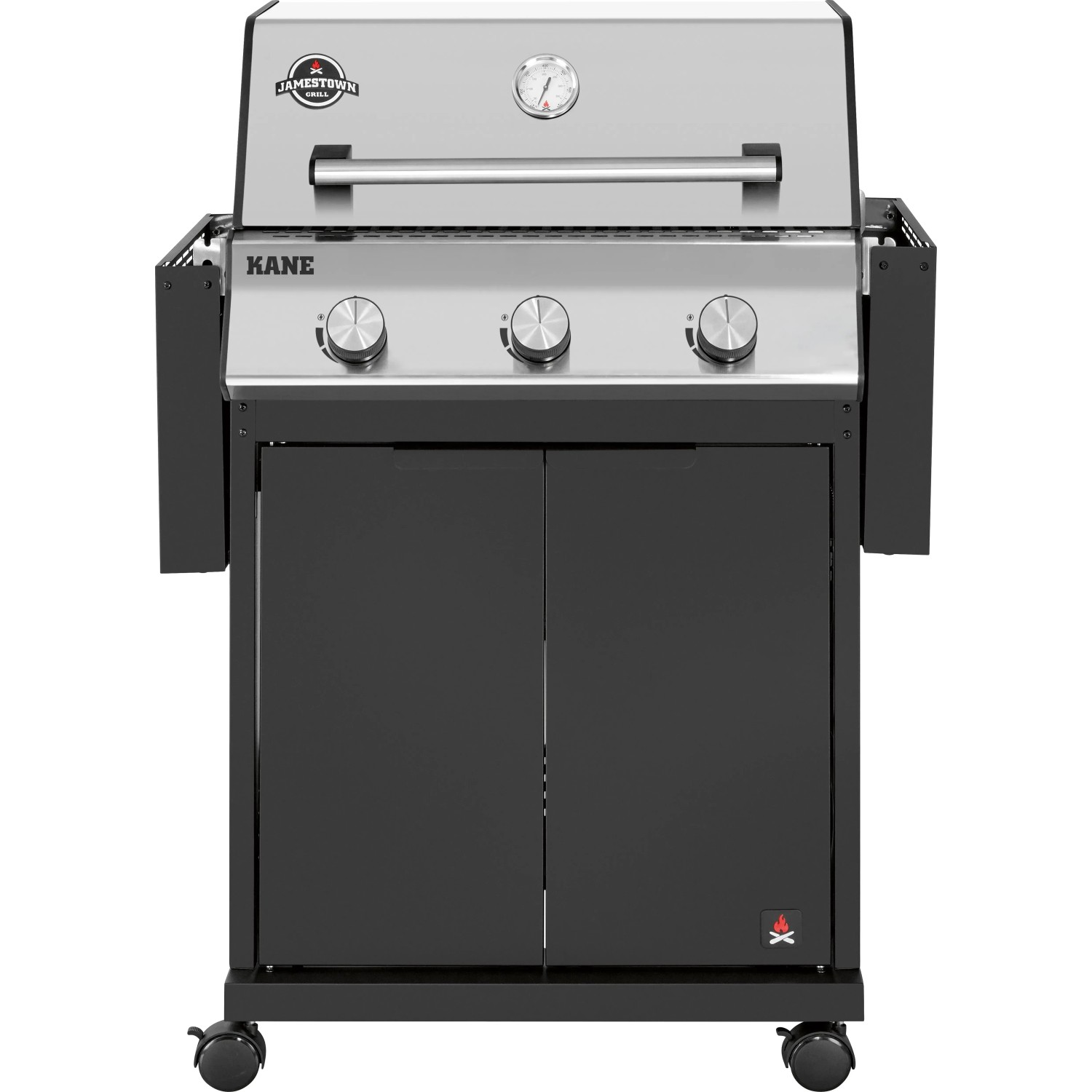 Jamestown Gasgrill Kane mit 3 Brennern und modularem Grillrostsystem.