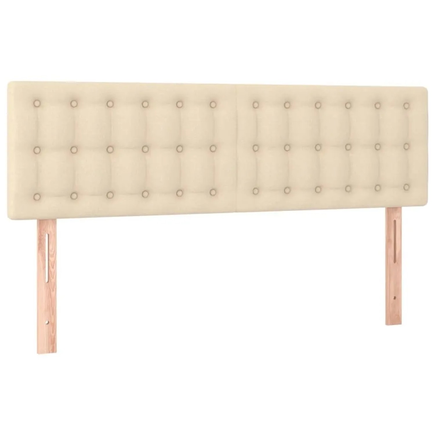vidaXL Kopfteile 2 Stk Creme 72x5x78/88 cm Stoff 346461