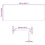 vidaXL Fensterbänke 2 Stk Unbehandelt 110x40x2 cm Massivholz Eiche 4009121_10