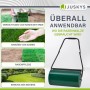 Juskys Rasenwalze Fritz, befüllbare Gartenwalze zum Ebnen und Verdichten von Rasen und Saatgut.