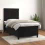 Schwarzes vidaXL Boxspringbett (80x200 cm) mit Matratze und Samtbezug.