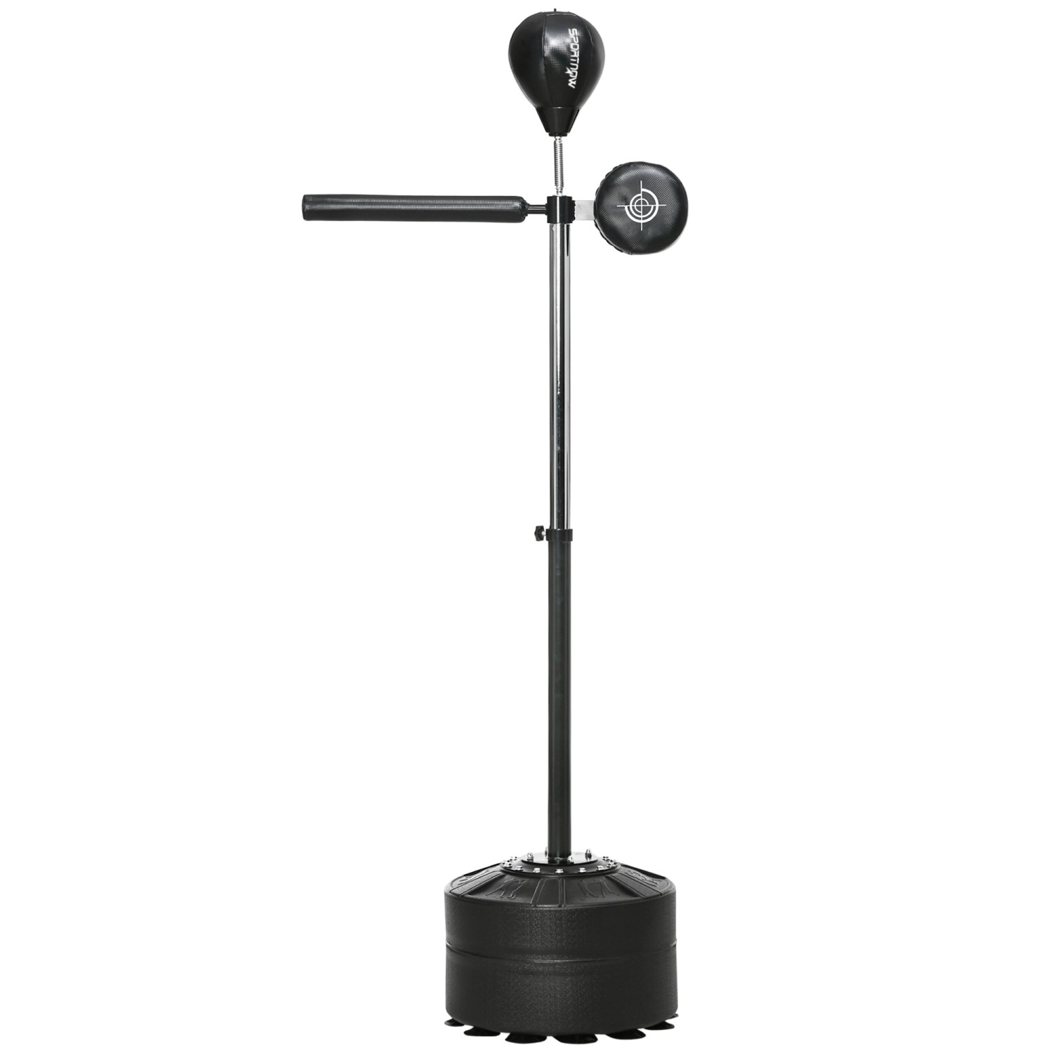 SPORTNOW Boxständer Stahl Kunstleder Schwarz 80,5L x 48B x 163 205H cm