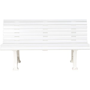 Weiße Blome 3er Gartenbank Helgoland aus Kunststoff, ideal für den Garten.