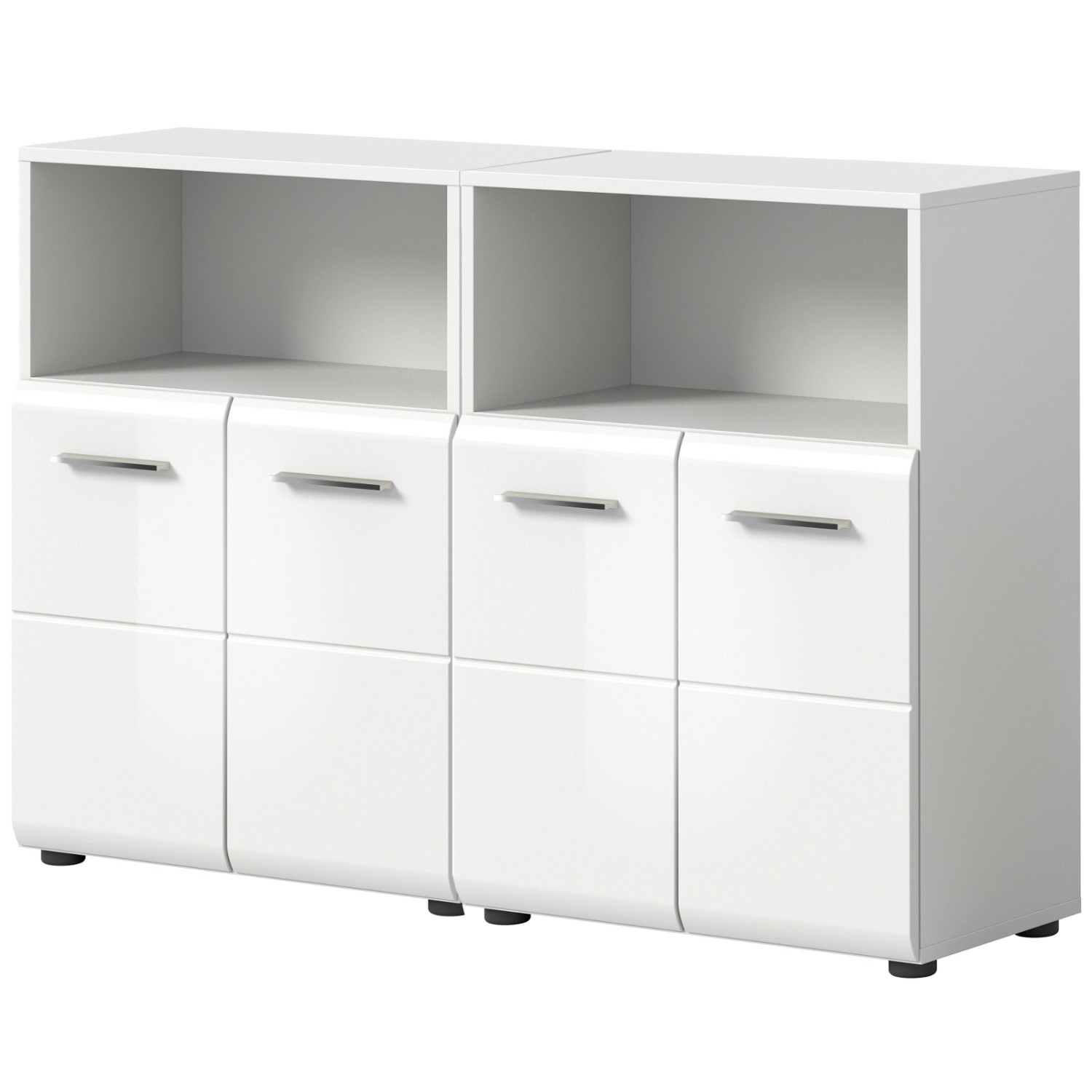 Inn.Furn Badezimmer Kommode Set in Weiß Hochglanz 120 x 80 cm Cover günstig online kaufen