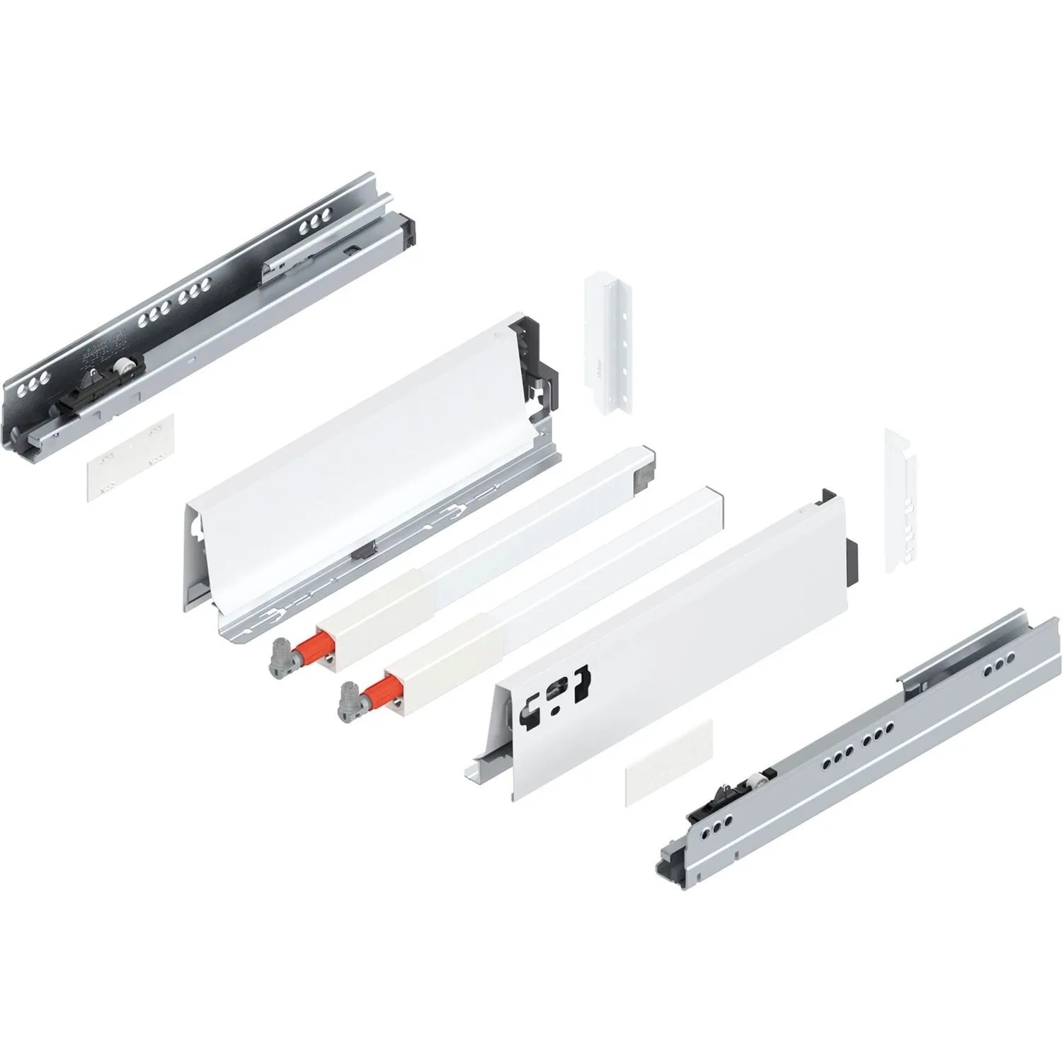 Blum C-Reling Tandembox antaro Vollauszug 300 mm 30 kg Seidenweiß 1 Paar
