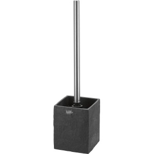 Freistehender, dunkelgrauer WC-Bürstenhalter in Schieferoptik von baliv.
