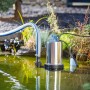 Tauchpumpe 1100 W im Teich, Schmutzwasserpumpe mit Schlauch und Schwimmerschalter.