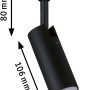 Schwarzer Paulmann Urail LED Schienenspot Tubo, 4W, für Schienensysteme. Einzelspot in Matt-Schwarz.