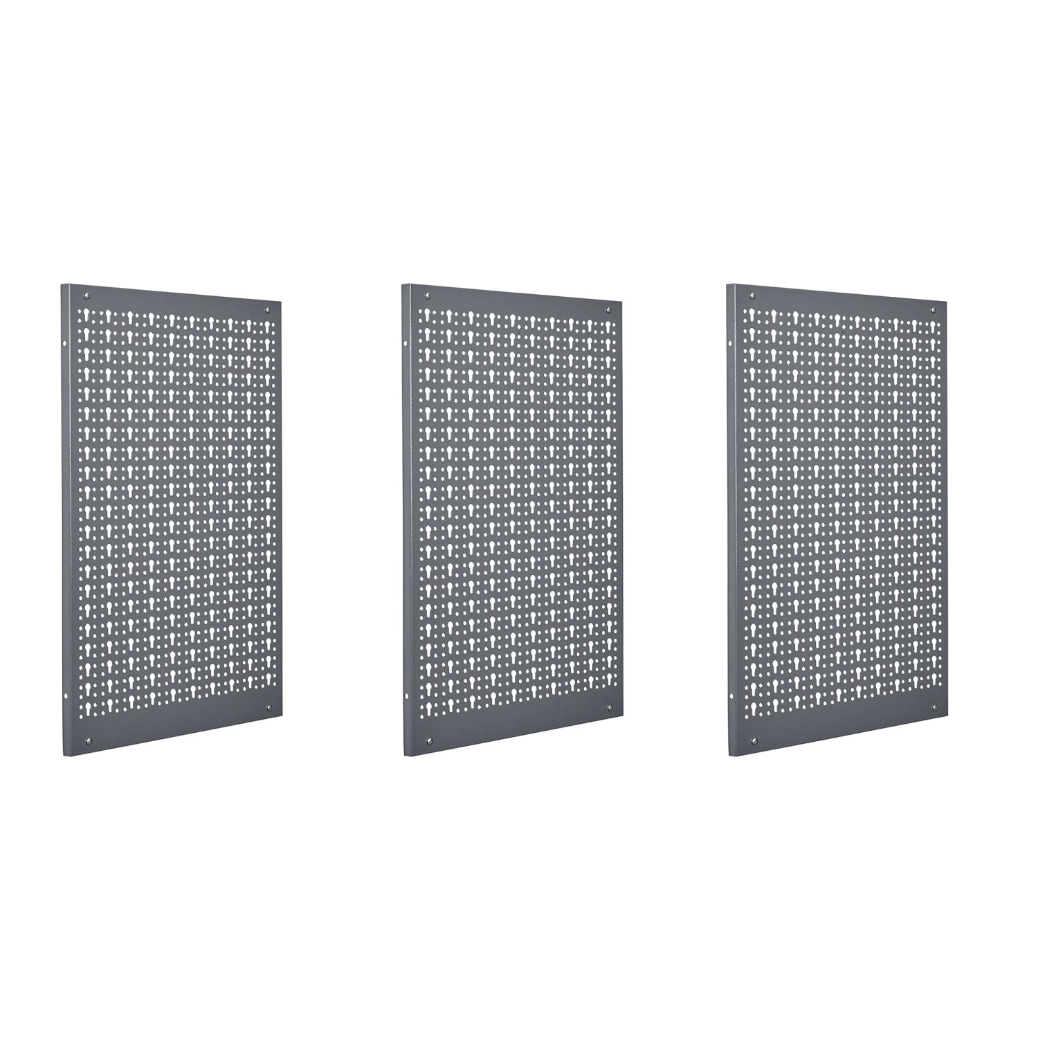 Küpper Lochwand 60 x 120 x 1,5 cm Hellgrau 3-Teilig