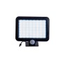 Schwarze LED Solar-Wandleuchte Pepe mit Bewegungsmelder für den Außenbereich.