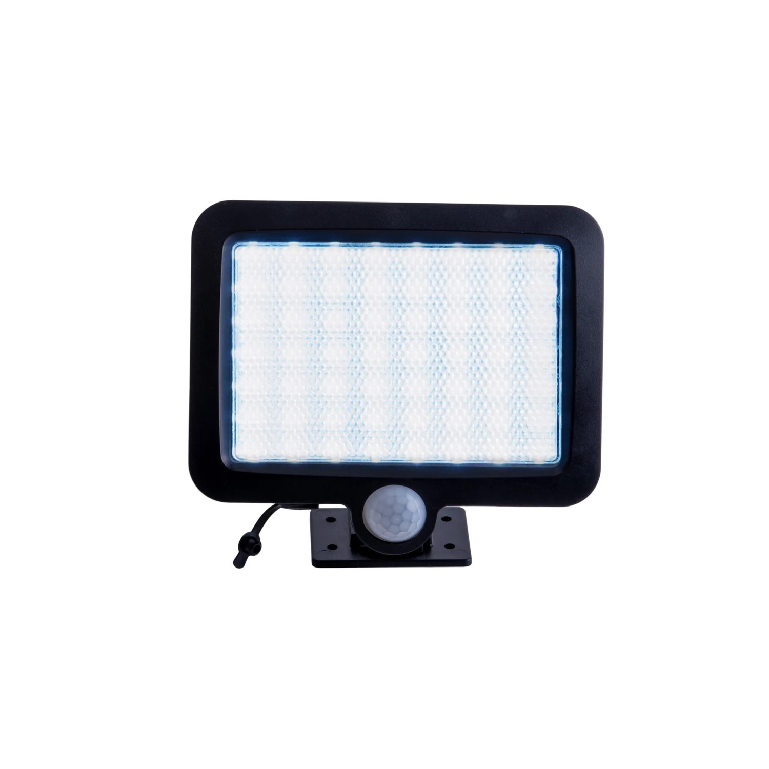 Schwarze LED Solar-Wandleuchte Pepe mit Bewegungsmelder für den Außenbereich.