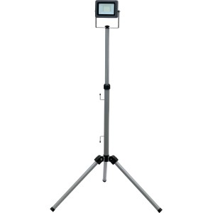 LED-Arbeitsleuchte Flare mit Stativ, 10W, silber-anthrazit, ideal für Baustellen und Werkstätten.