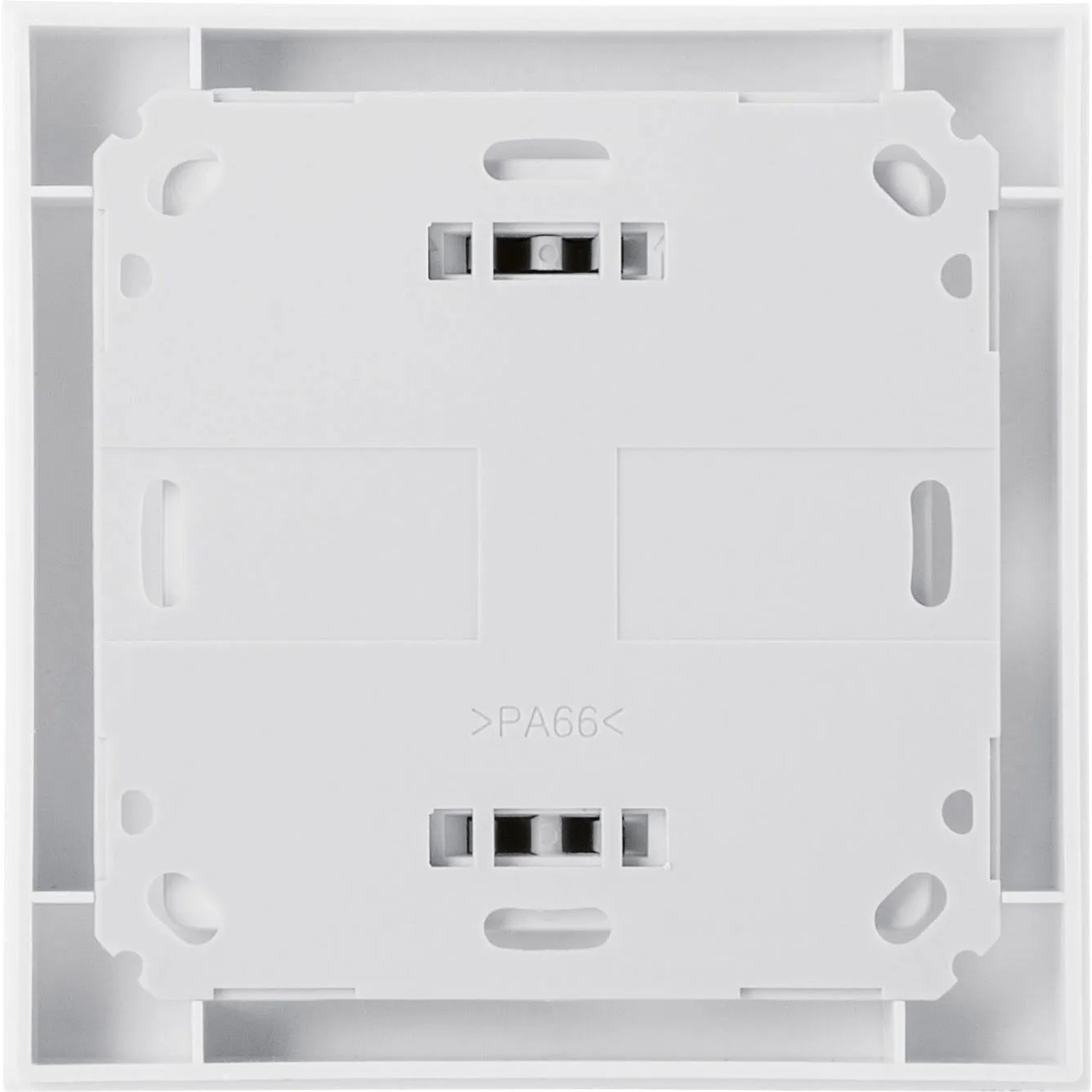 Rückseite des Homematic IP Temperatur- und Luftfeuchtigkeitssensors für Hausautomation.